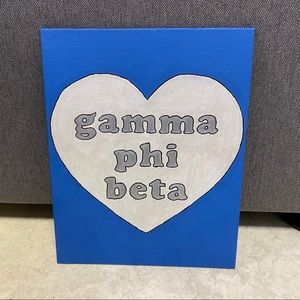 Gamma Phi Beta 8x10 flat canvas